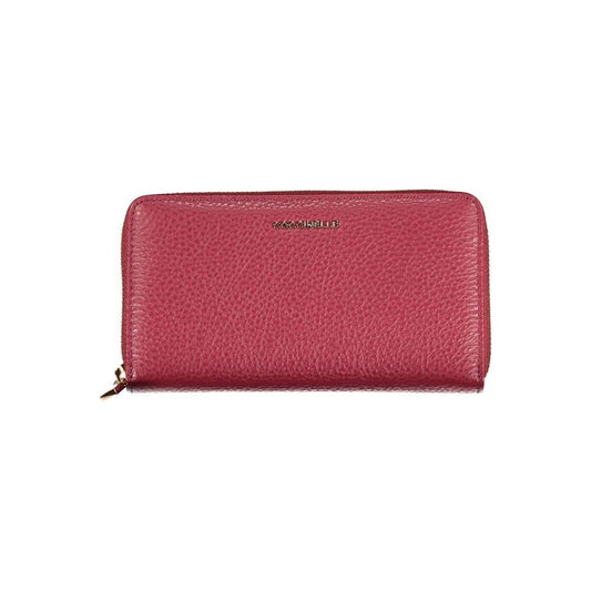 Elegant Pink Leather Zip Wallet