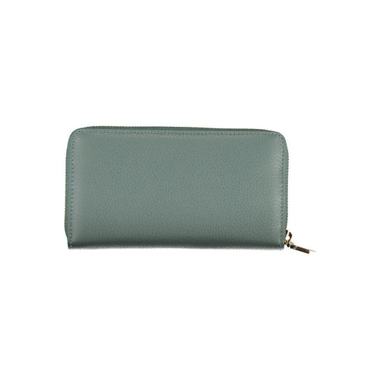 Coccinelle Chic Green Leather Wallet with Ample Storage chic-green-leather-wallet-with-ample-storage