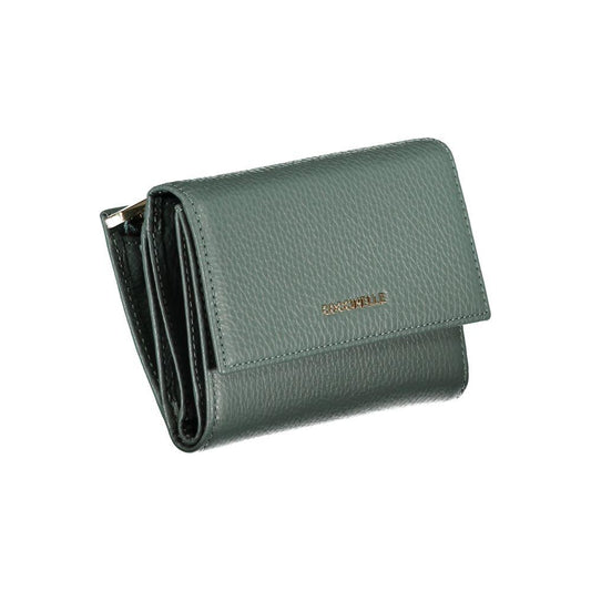Coccinelle Elegant Green Leather Wallet with Multiple Compartments elegant-green-leather-wallet-with-multiple-compartments