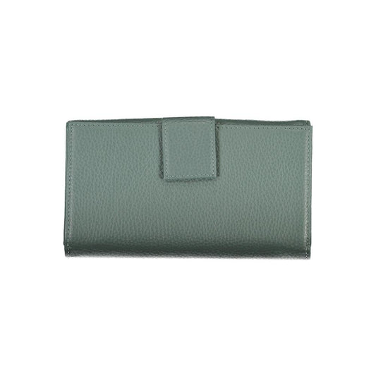 Coccinelle | Elegant Green Leather Double Wallet| McRichard Designer Brands   