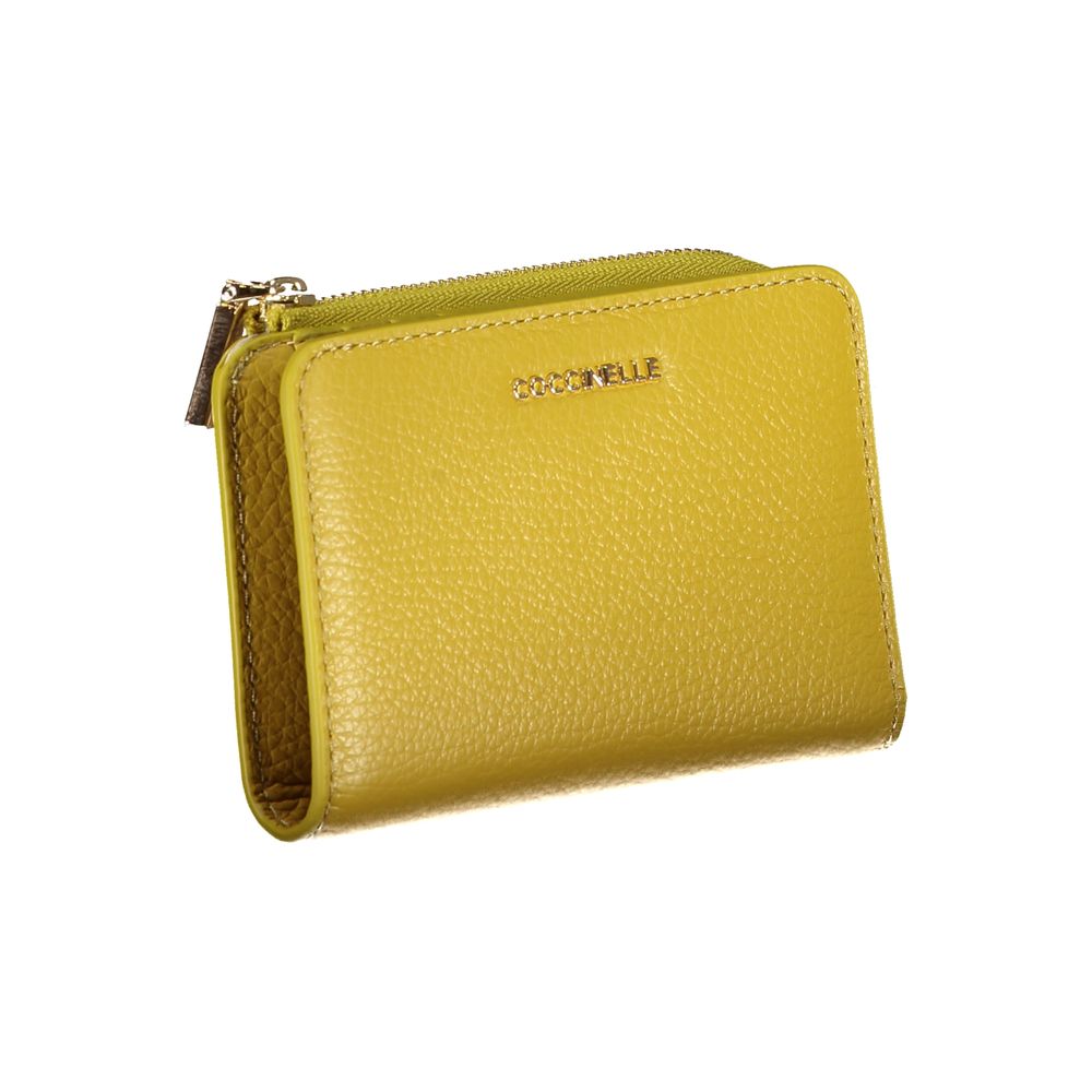 Coccinelle | Elegant Green Leather Wallet with Secure Fastenings| McRichard Designer Brands   
