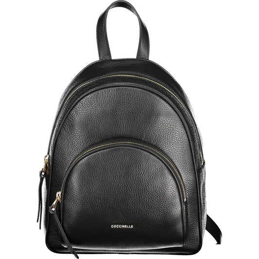 Coccinelle | Elegant Black Leather Backpack| McRichard Designer Brands   