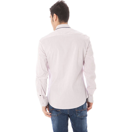 Costume National Chic Pink Long Sleeve Italian Collar Shirt chic-pink-long-sleeve-italian-collar-shirt