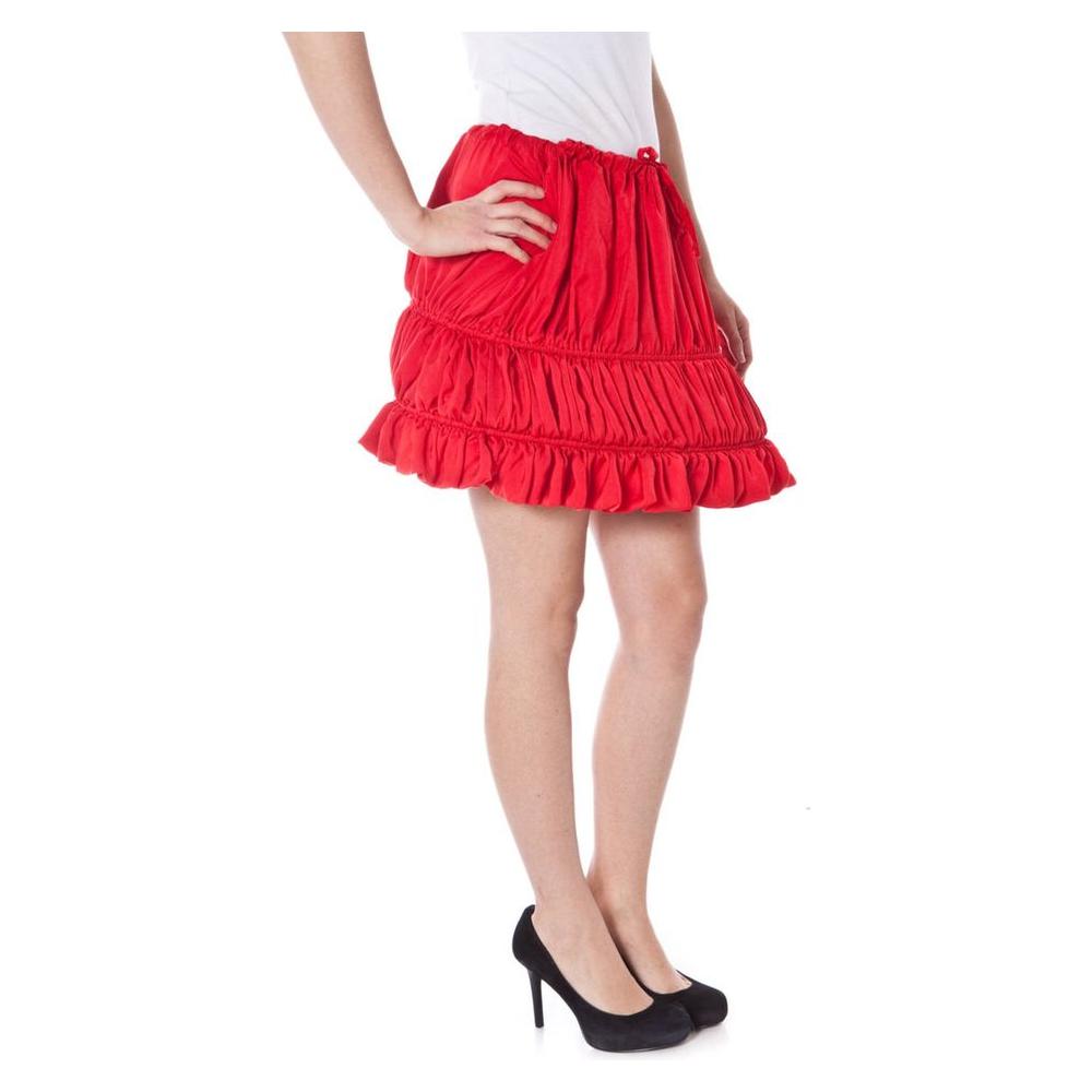 Denny Rose Red Polyester Skirt red-polyester-skirt