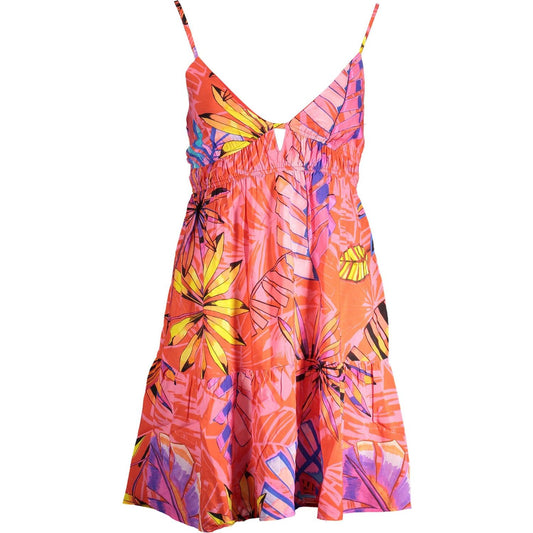 Desigual Radiant Pink Summer Dress with Delicate Details radiant-pink-summer-dress-with-delicate-details