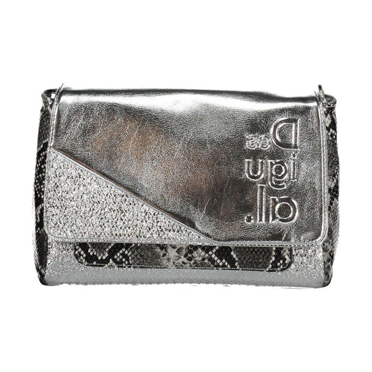 Desigual Elegant Silver Polyurethane Handbag elegant-silver-polyurethane-handbag