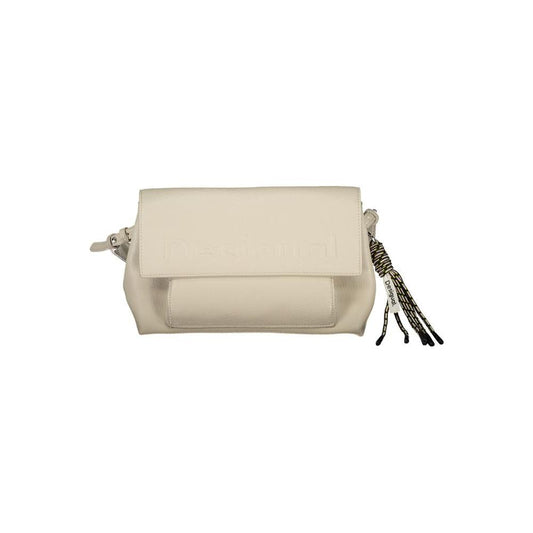 Desigual Beige Polyethylene Handbag beige-polyethylene-handbag-29