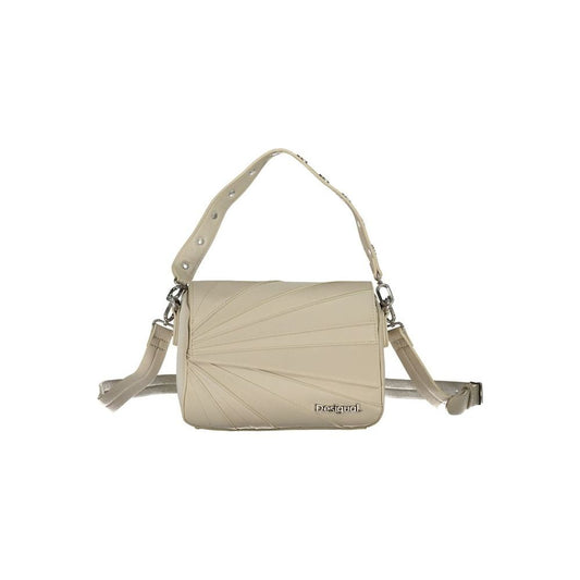 Desigual Beige Polyethylene Handbag beige-polyethylene-handbag-31