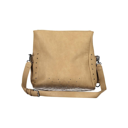 Desigual Beige Polyethylene Handbag beige-polyethylene-handbag-20