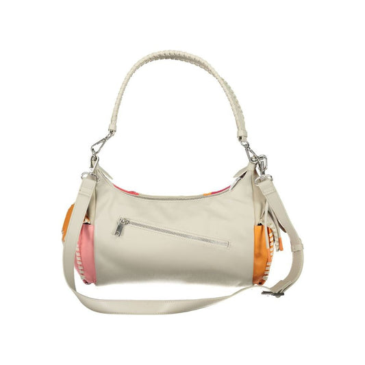 Desigual Beige Polyethylene Handbag beige-polyethylene-handbag-30