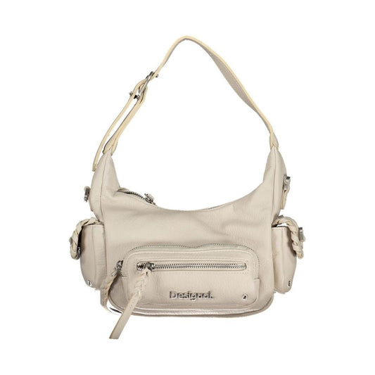 Desigual White Polyethylene Handbag white-polyethylene-handbag-4