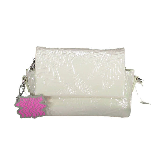 Desigual Iridescent Adjustable Shoulder Bag in White iridescent-adjustable-shoulder-bag-in-white