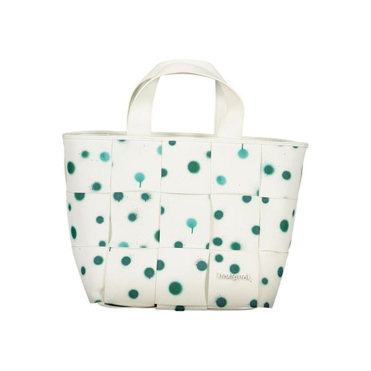 Desigual White Polyethylene Handbag white-polyethylene-handbag-11