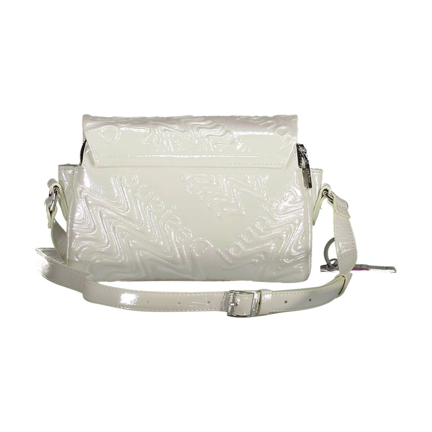 Iridescent Adjustable Shoulder Bag in White
