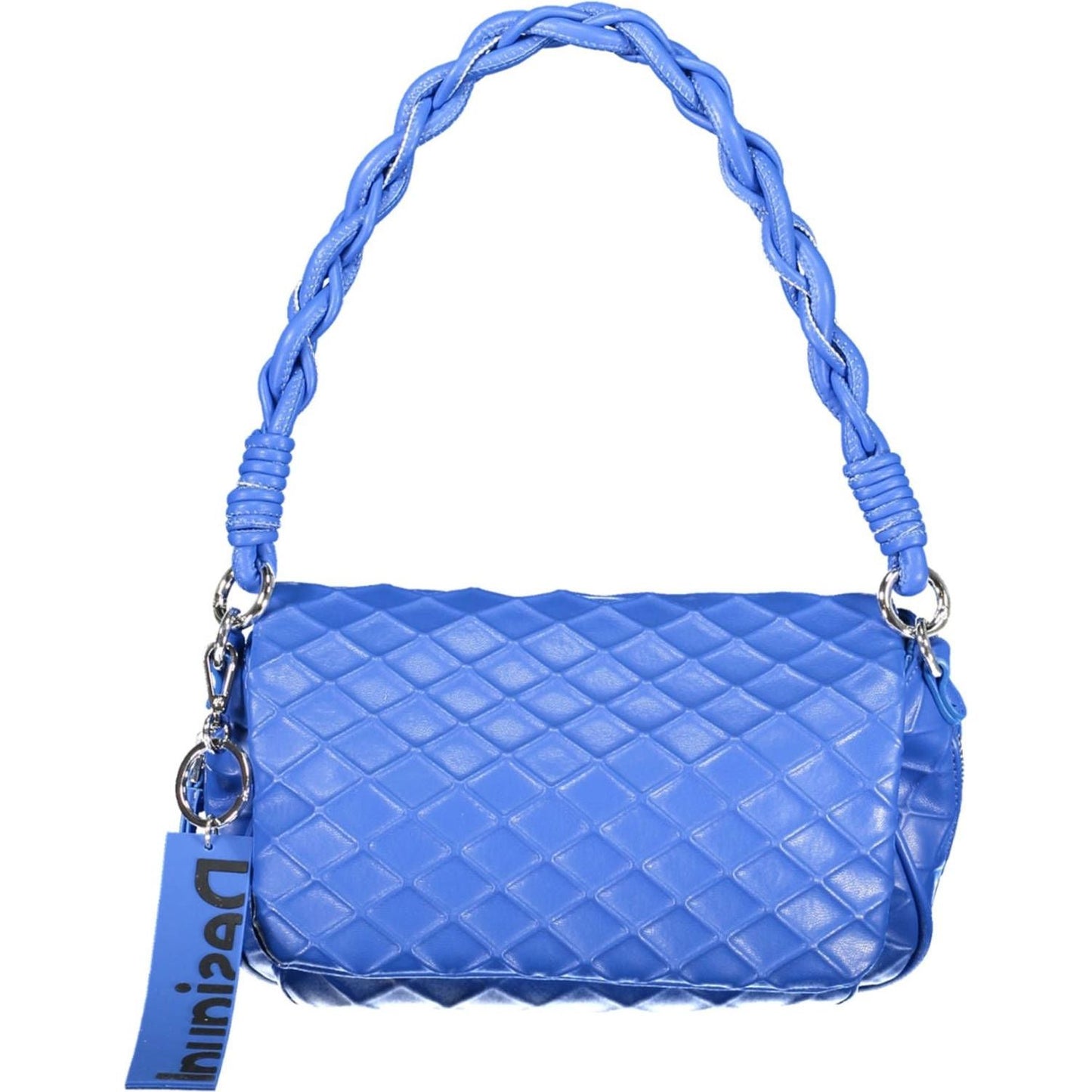 Desigual Chic Expandable Blue Handbag with Contrasting Details chic-expandable-blue-handbag-with-contrasting-details
