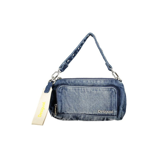 Desigual Blue Polyester Handbag blue-polyester-handbag