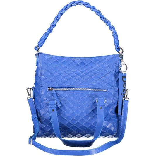 Desigual Chic Blue Contrasting Detail Handbag chic-blue-contrasting-detail-handbag