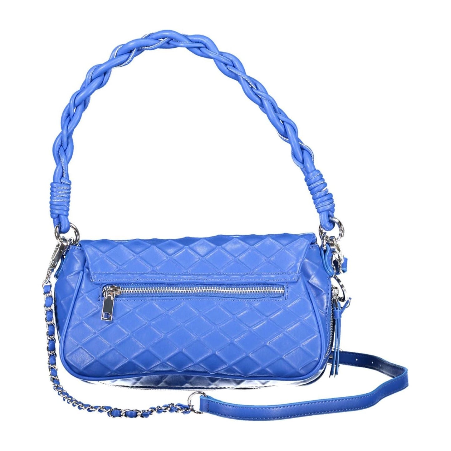 Desigual Chic Expandable Blue Handbag with Contrasting Details chic-expandable-blue-handbag-with-contrasting-details