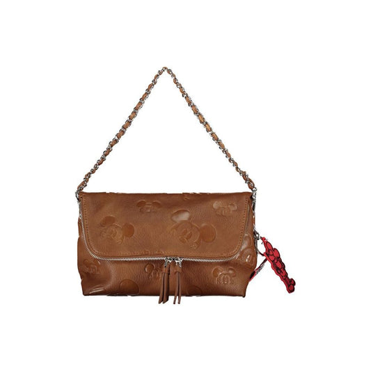 Desigual Brown Polyethylene Handbag brown-polyethylene-handbag-15