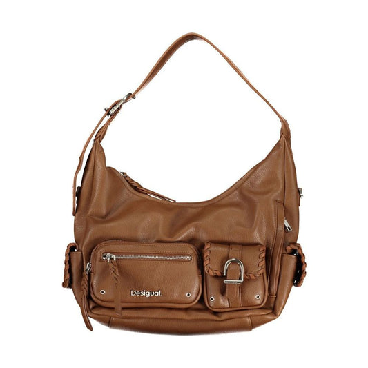 Desigual | Brown Polyethylene Handbag| McRichard Designer Brands   