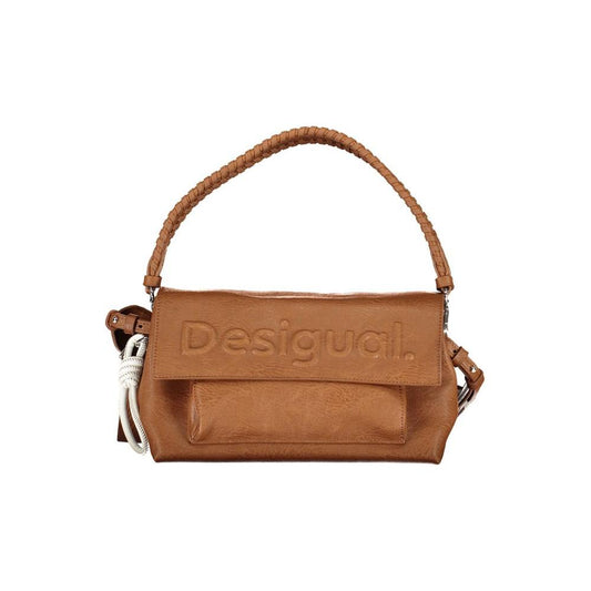 Desigual Brown Polyethylene Handbag brown-polyethylene-handbag-44