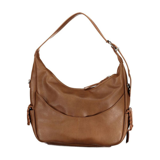Desigual Brown Polyethylene Handbag brown-polyethylene-handbag-29