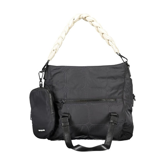 Desigual Black Polyester Handbag black-polyester-handbag-1