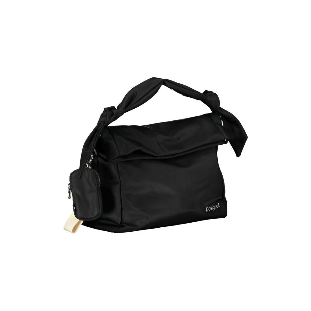 Desigual Black Polyester Handbag black-polyester-handbag-7