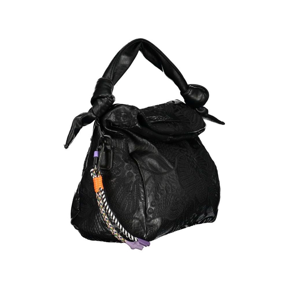 Desigual Black Polyethylene Handbag black-polyethylene-handbag-96