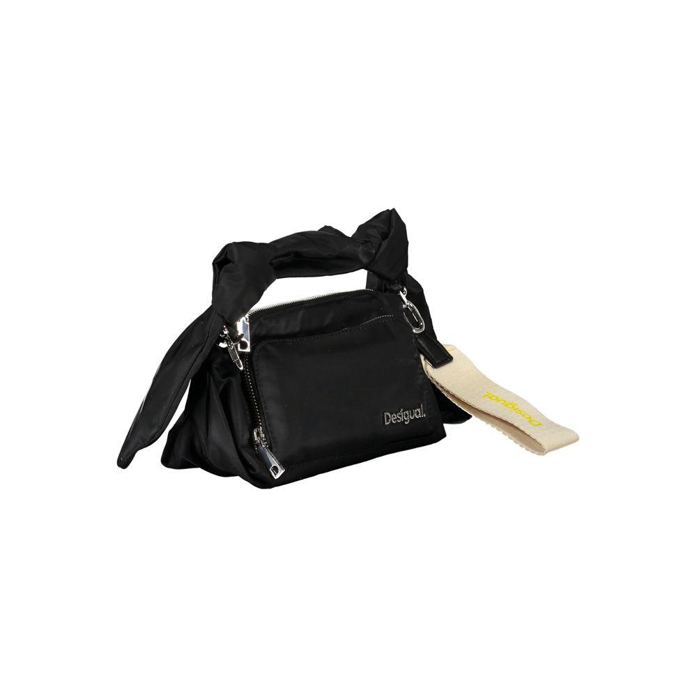 Desigual Black Polyester Handbag black-polyester-handbag-6