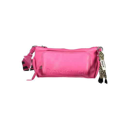 Desigual Pink Polyethylene Handbag pink-polyethylene-handbag-18