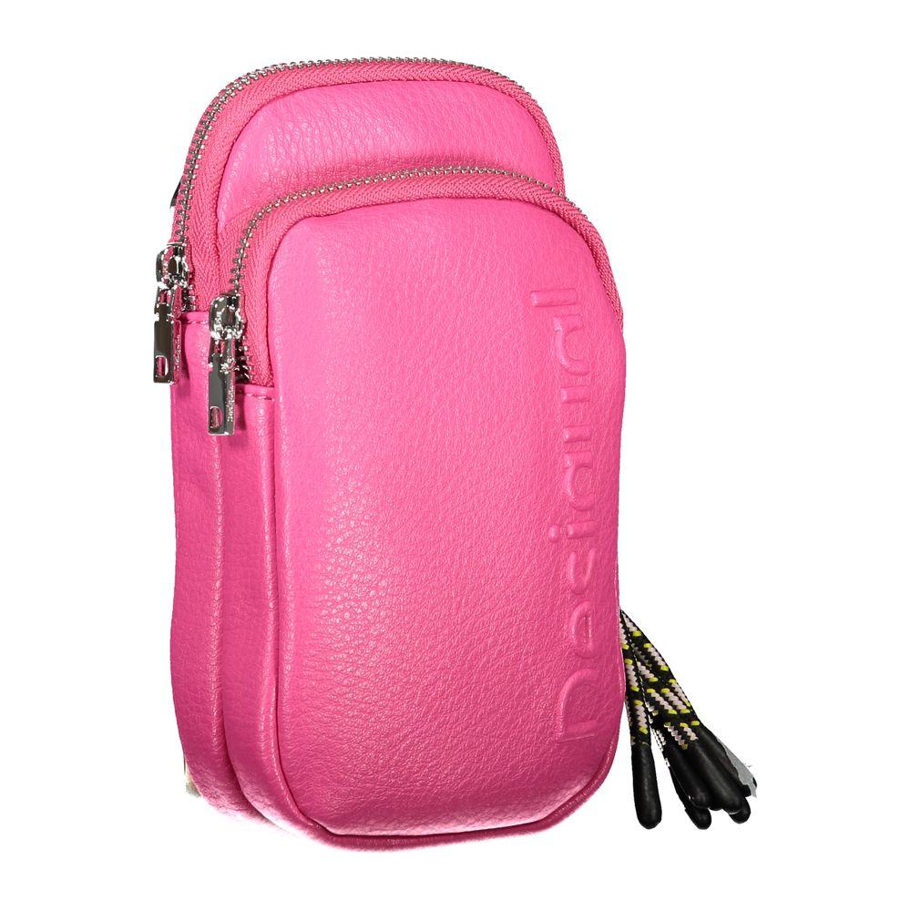 Desigual Pink Polyethylene Handbag pink-polyethylene-handbag-27