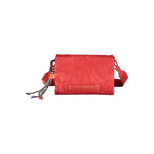 Desigual Red Polyethylene Handbag red-polyethylene-handbag-5