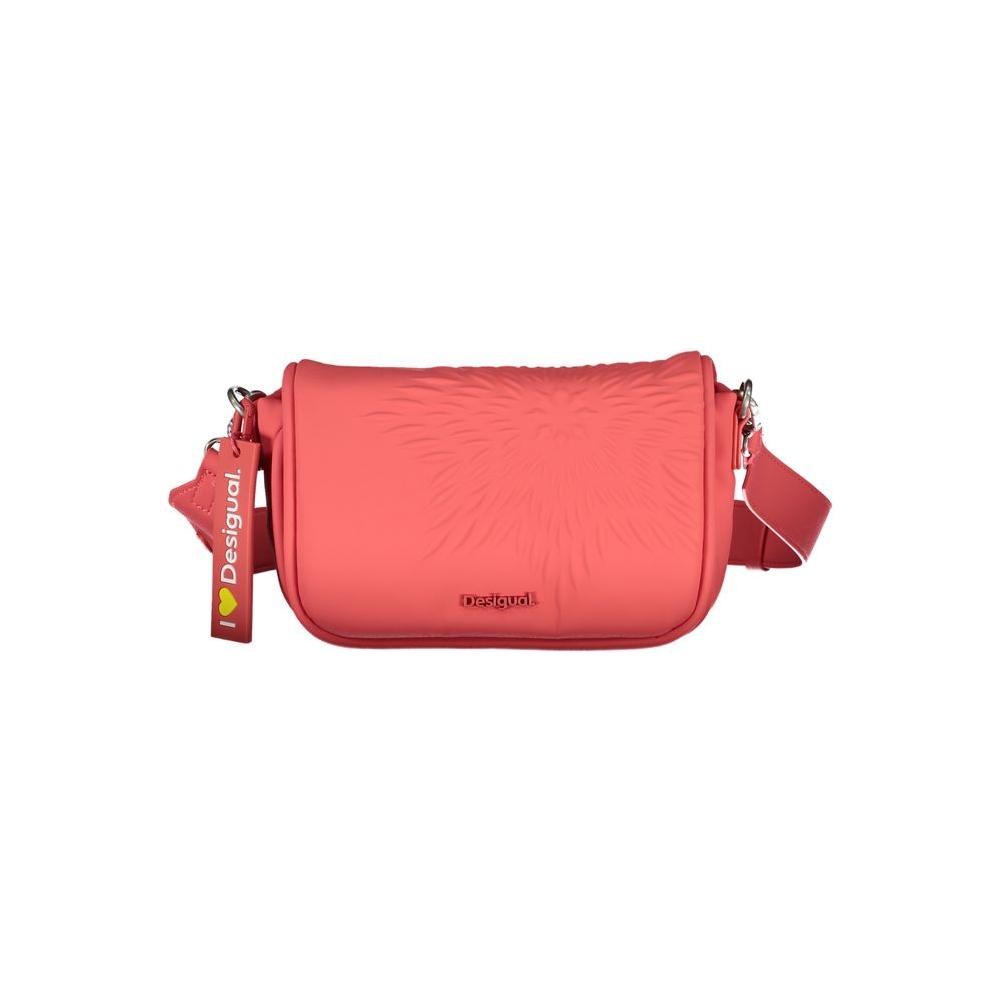 Desigual Red Polyethylene Handbag red-polyethylene-handbag-6