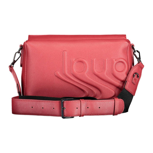Chic Red Contrasting Detail Shoulder Bag