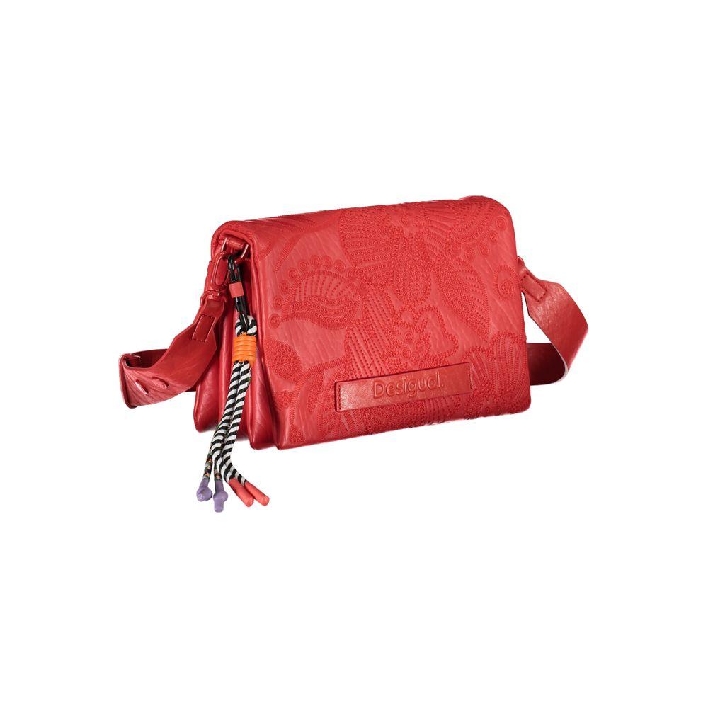 Desigual Red Polyethylene Handbag red-polyethylene-handbag-5