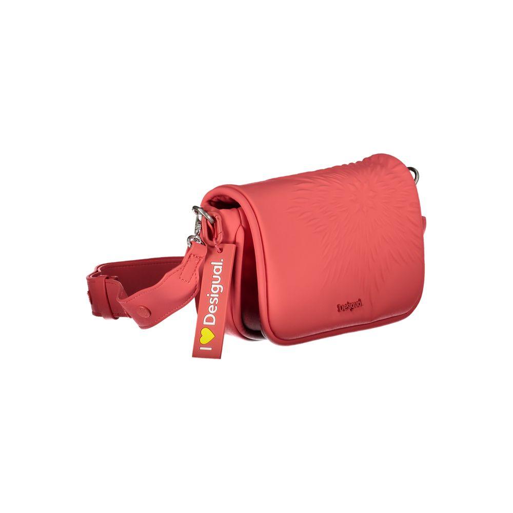 Desigual Red Polyethylene Handbag red-polyethylene-handbag-6