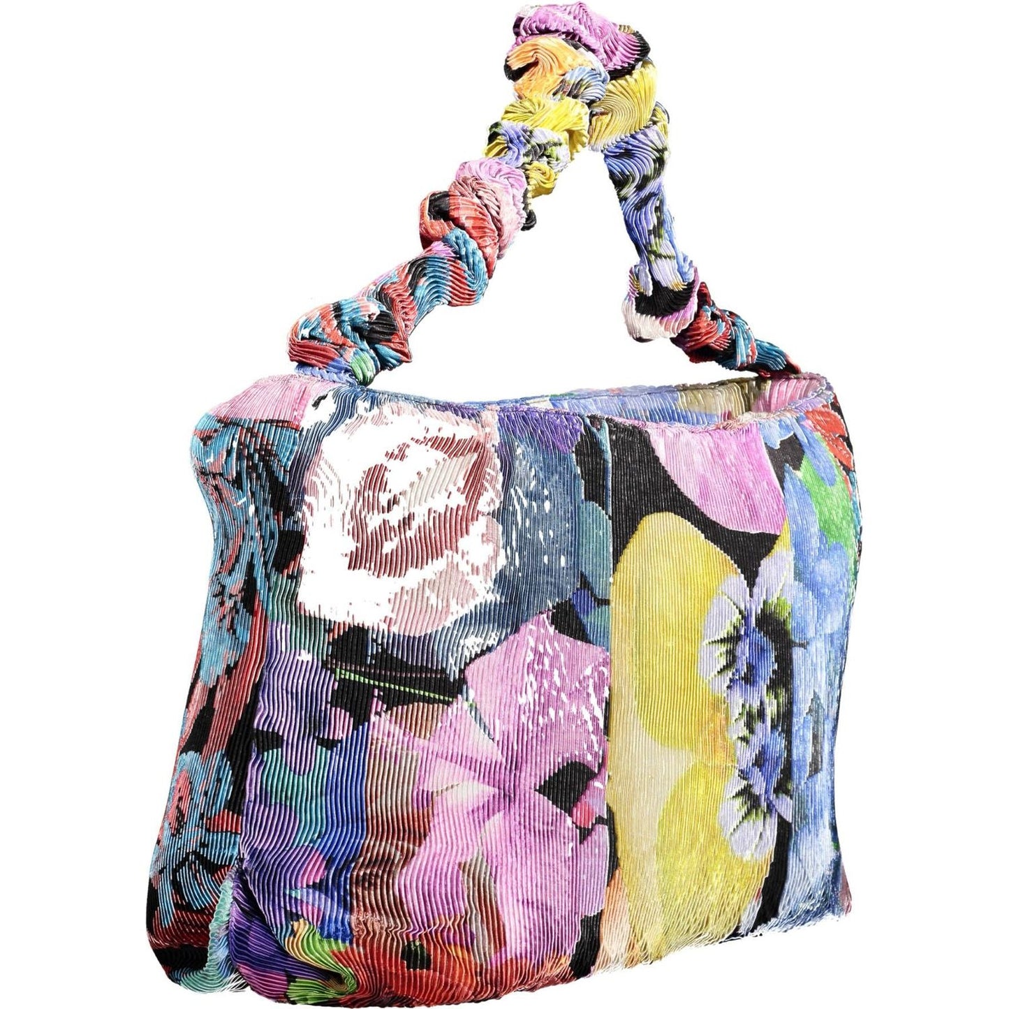 Desigual Chic Purple Cotton Shoulder Bag with Logo Detail chic-purple-cotton-shoulder-bag-with-logo-detail