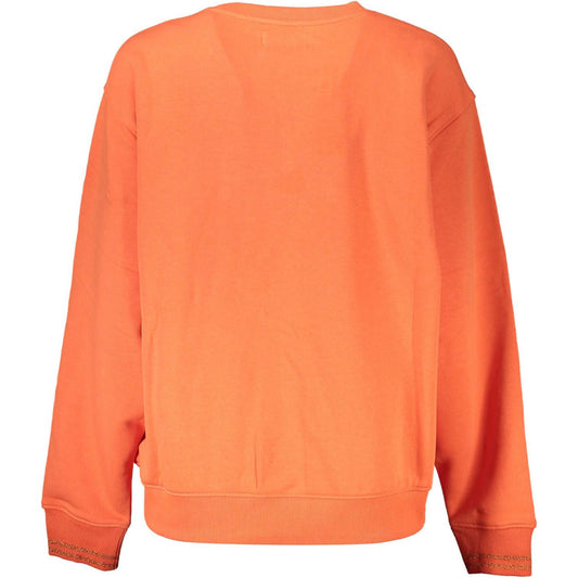 Desigual Vibrant Orange Sweatshirt with Chic Logo Detail vibrant-orange-sweatshirt-with-chic-logo-detail