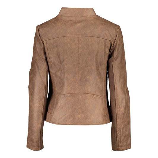 Desigual Chic Brown Sports Jacket with Long Sleeves chic-brown-sports-jacket-with-long-sleeves