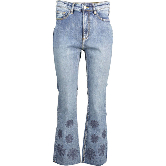 Desigual Chic Embroidered Faded Jeans with Contrasting Accents chic-embroidered-faded-jeans-with-contrasting-accents