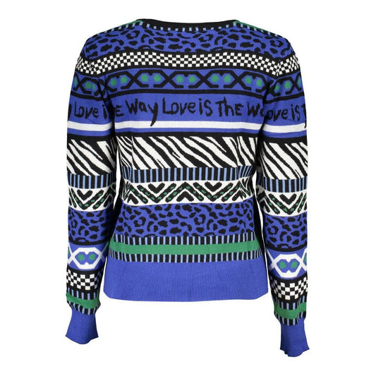 Desigual Elegant Crew Neck Sweater with Contrast Details elegant-crew-neck-sweater-with-contrast-details-1