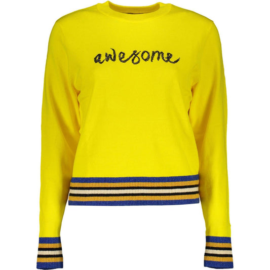 Desigual | Radiant Yellow Contrast Detail Sweater| McRichard Designer Brands   