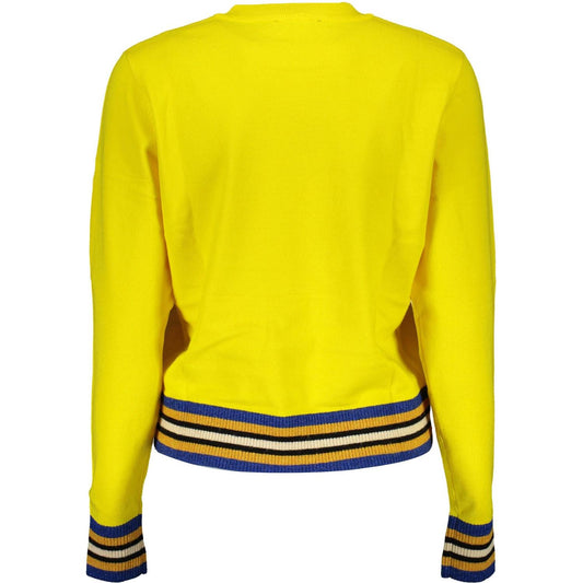 Desigual | Radiant Yellow Contrast Detail Sweater| McRichard Designer Brands   