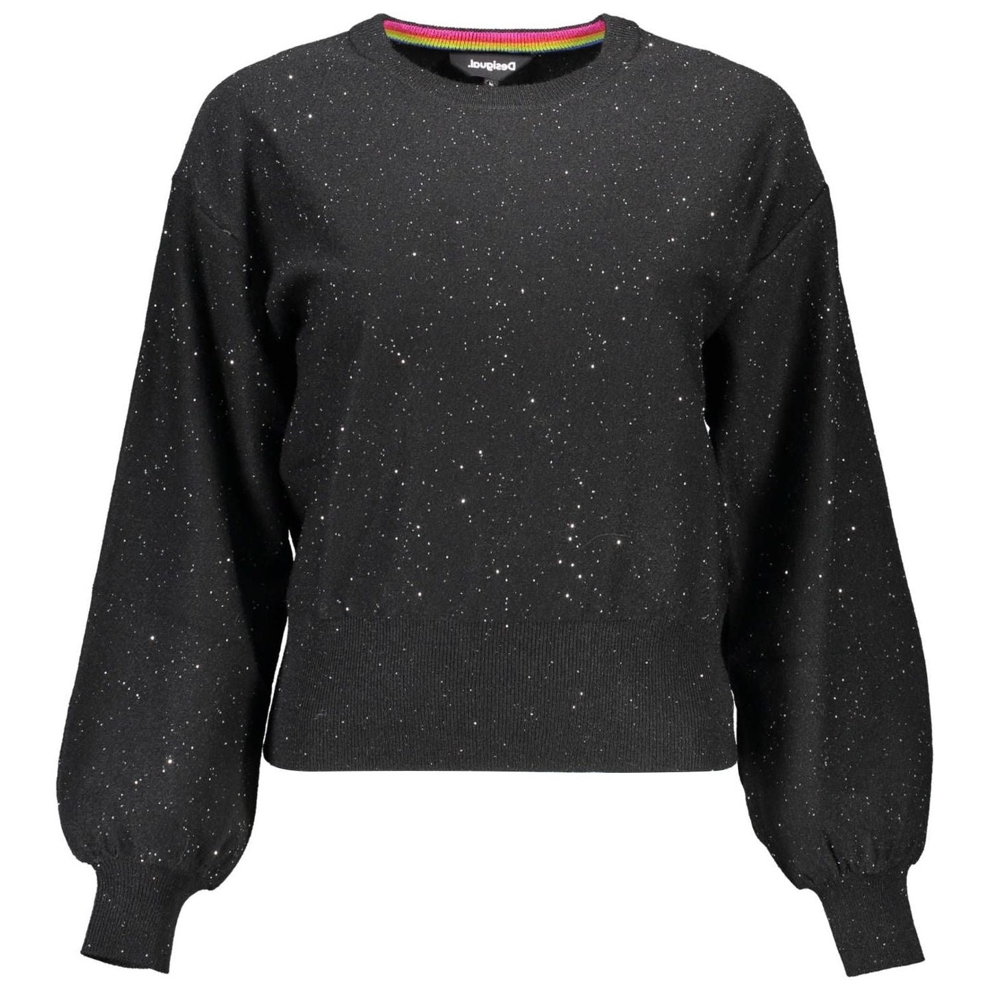 Desigual Elegant Long-Sleeved Sweater with Contrasting Accents elegant-long-sleeved-sweater-with-contrasting-accents