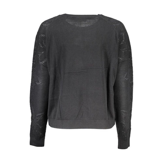 Desigual Black Cotton Sweater black-cotton-sweater-2