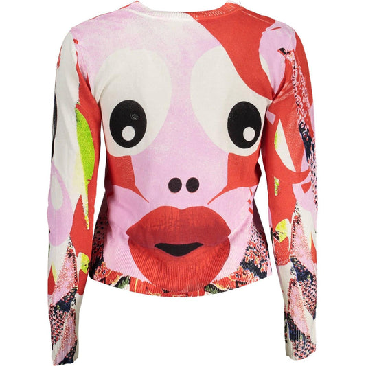 Desigual | Chic Pink Contrasting Detail Sweater| McRichard Designer Brands   