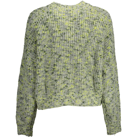 Desigual Green Embroidered Sweater with Contrasting Accents green-embroidered-sweater-with-contrasting-accents