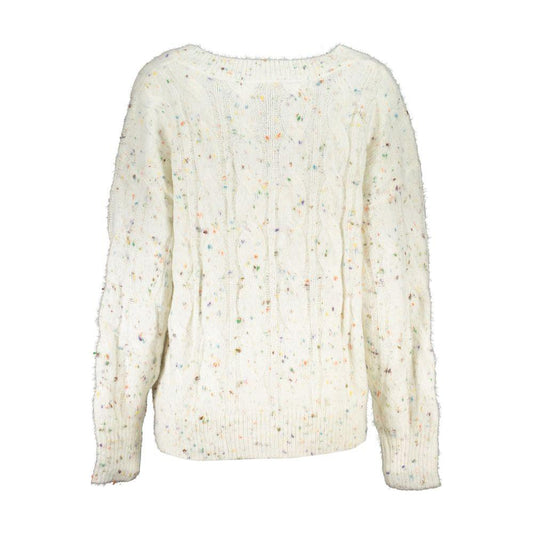Desigual Chic Contrast V-Neck Sweater with Logo Detail chic-contrast-v-neck-sweater-with-logo-detail
