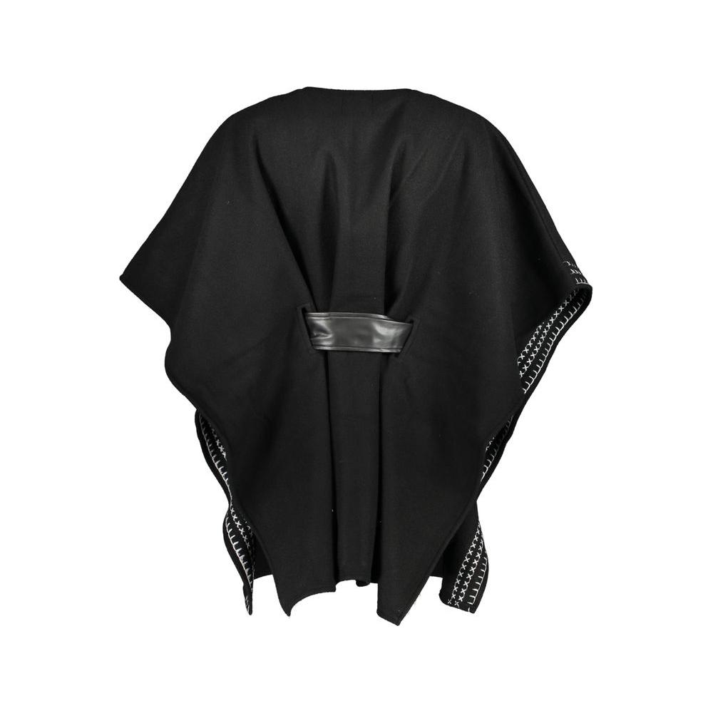 Desigual Chic Crew Neck Poncho with Contrast Details chic-crew-neck-poncho-with-contrast-details